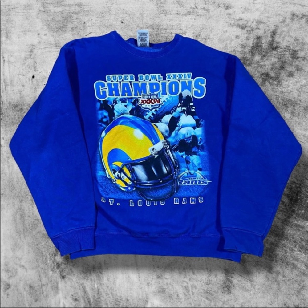 Vintage Super Bowl XXXIV rams CREWNECK
